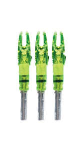 Lumenok Signature Nock (3-Pack), Green Lighted Arrow Nock